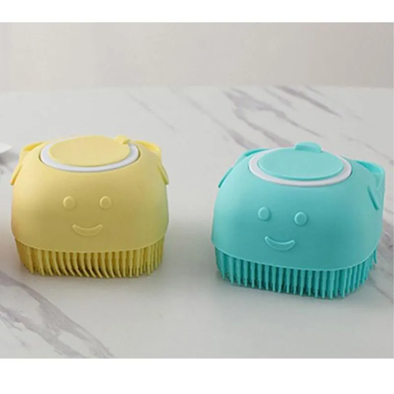 Escova De Silicone Para Banho Com Dispenser Kit Com 2 - 80ml