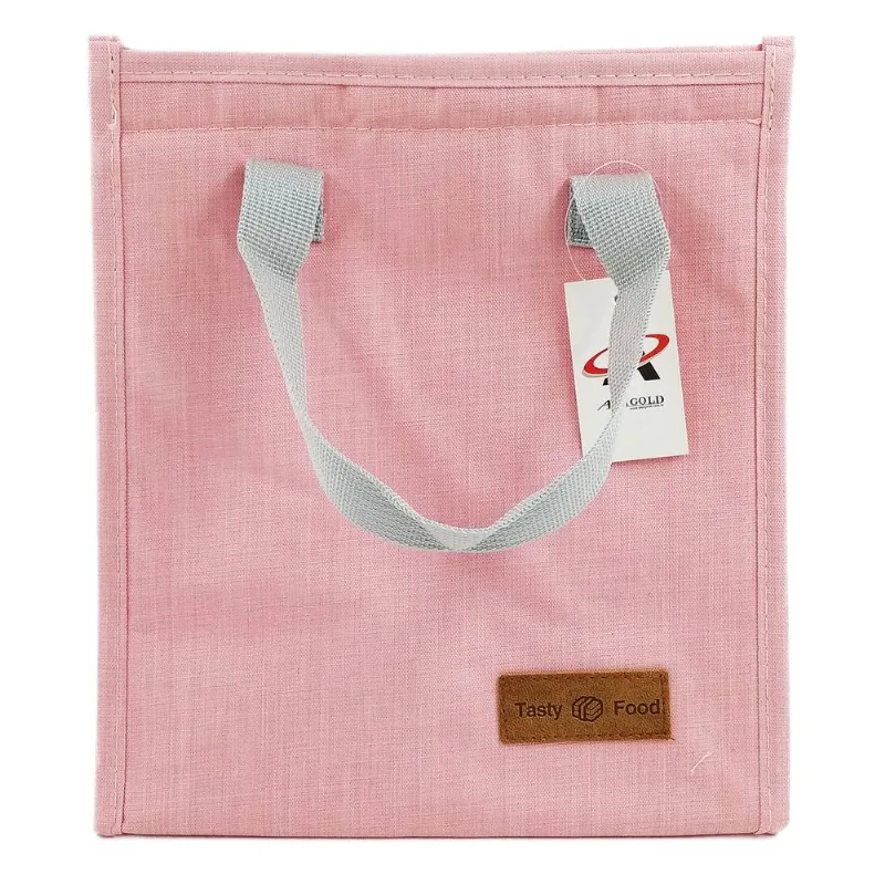 Bolsa Térmica 25x22cm em Poliéster Amigold-Rosa