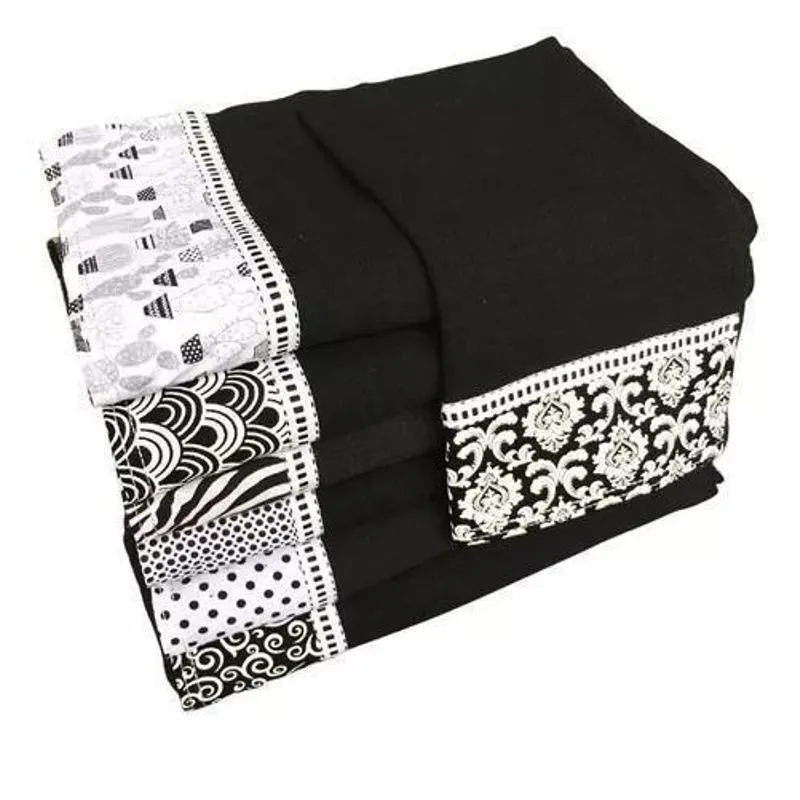 Pano De Prato Gourmet Preto 41x66 Cm - 10 Unidades