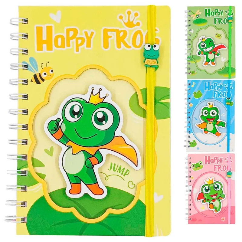 Caderno Happy Frog 19x12,5cm em Papel Amigold