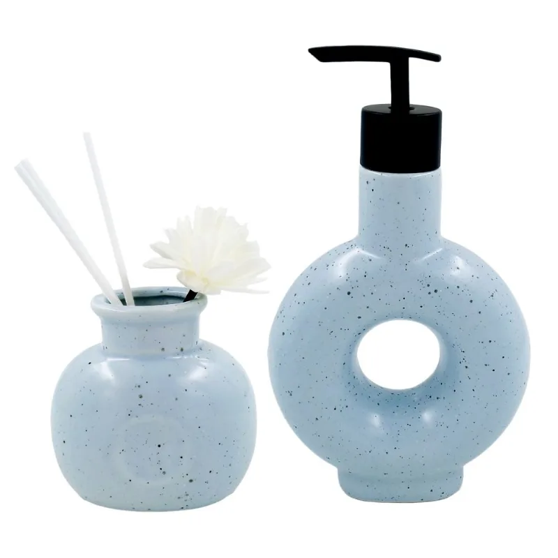 Kit Banheiro Redondo 2 Peças em Porcelana Amigold