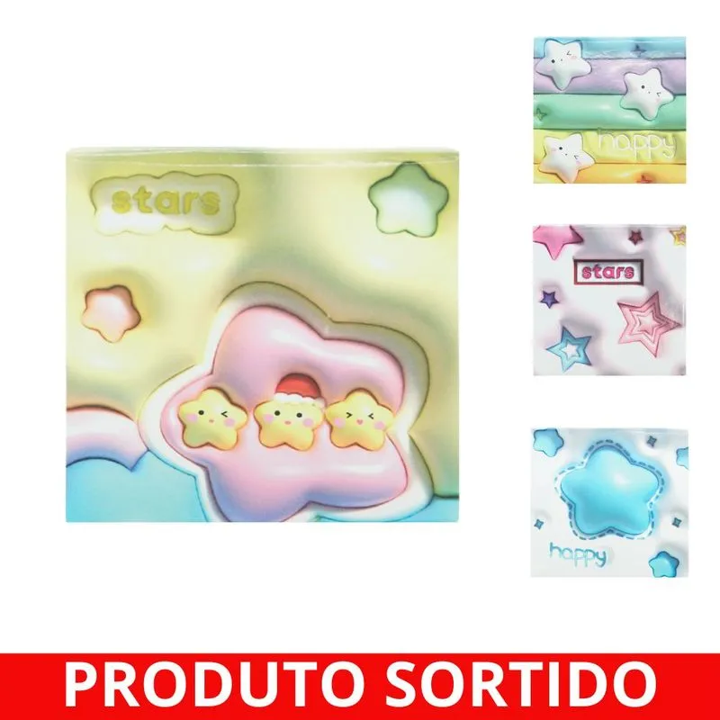 Bloco Anotação 8x8cm Capa Dura Sortida 5736 Amigold - BL