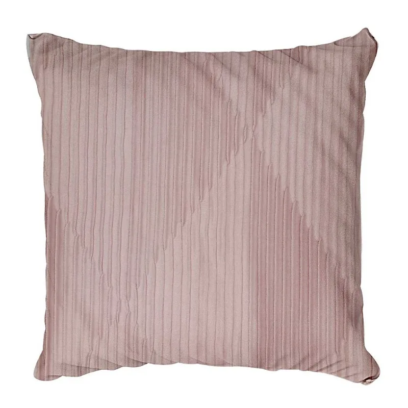 Capa P/ Almofada Listras 45x45cm em Poliéster Amigold-Rosa