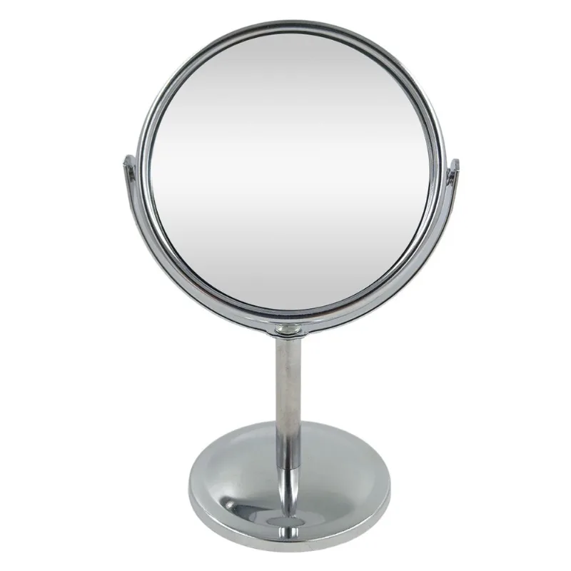Espelho de Mesa C/ Aumento 9x14cm em Aço Inox Amigold