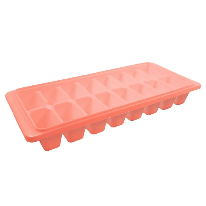 Forma de Gelo C/ Tampa 11x25,5cm em Plástico Amigold-Rosa