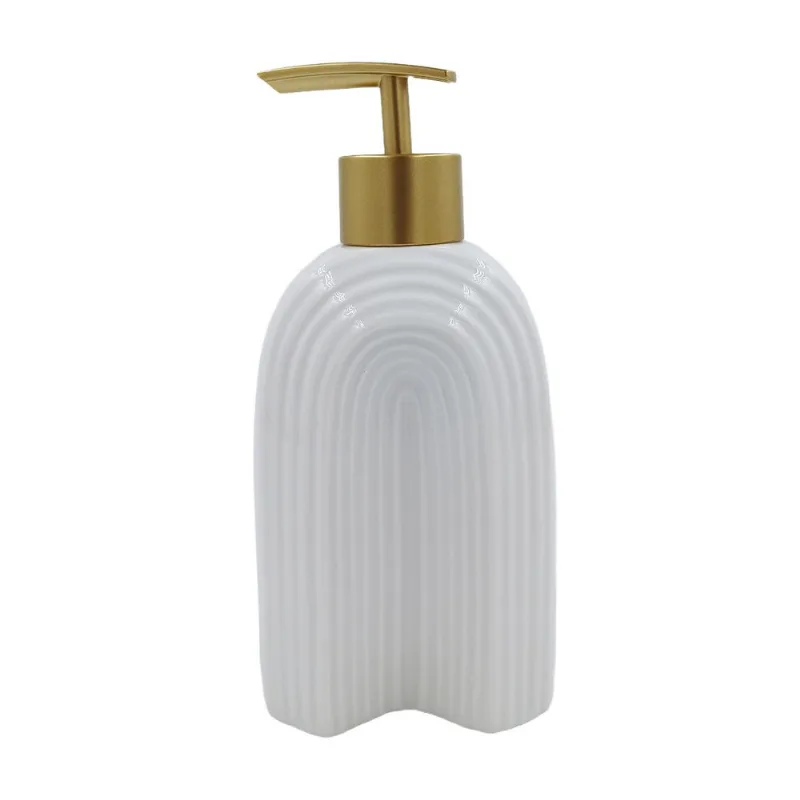 Porta Sabonete Líquido Arco 17cm em Porcelana Amigold