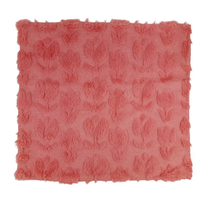 Capa P/ Almofada Flor 45x45cm em Poliéster Amigold-Pink
