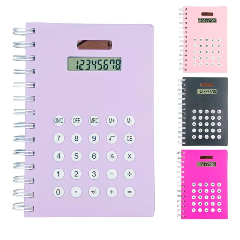 Caderno de Anotação C/ Calculadora 13x18cm em Papel Amigold-Cores Sortidas