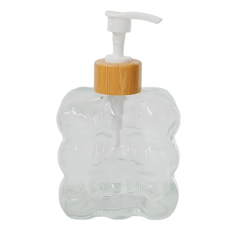 Porta Sabonete Bolhas 300ml em Vidro Amigold