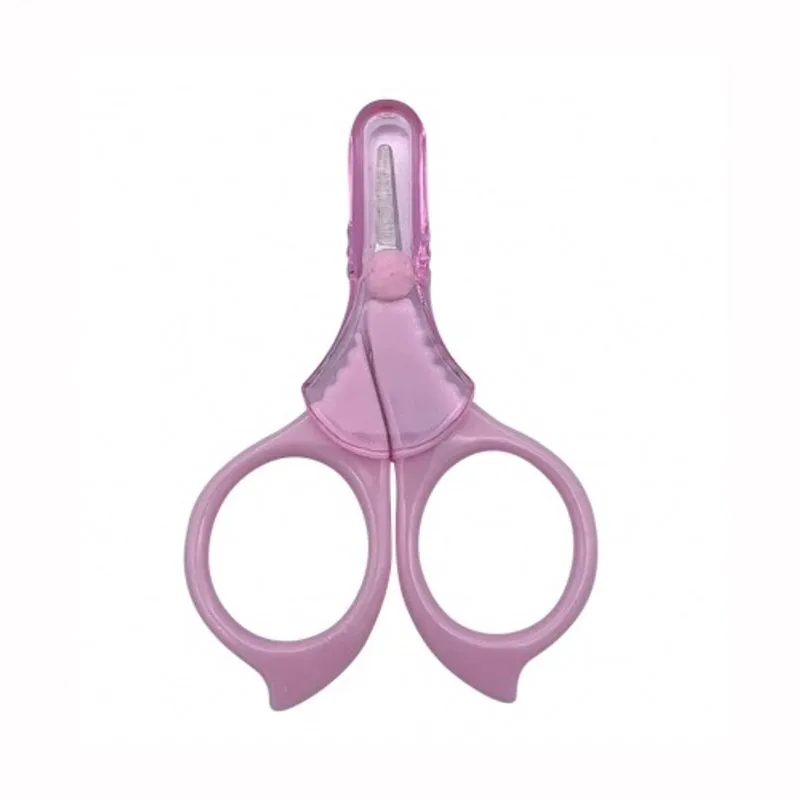Tesoura de Unhas para Bebê Rosa Platina