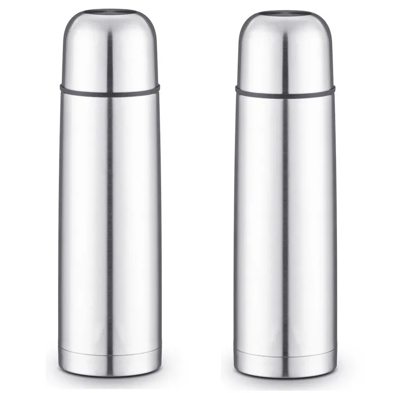Kit 2 Garrafas Térmica 500ml Aço Inox com Tampa Abre e Fecha