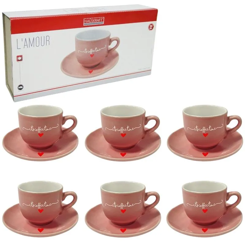 Jogo De Xicara Para Café De Porcelana It Coffee 90 Ml Luxo
