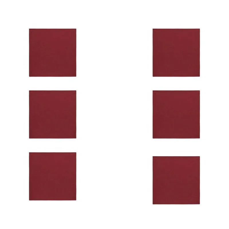 Kit 6 Guardanapos Cannes Merlot - 44x44 Cm