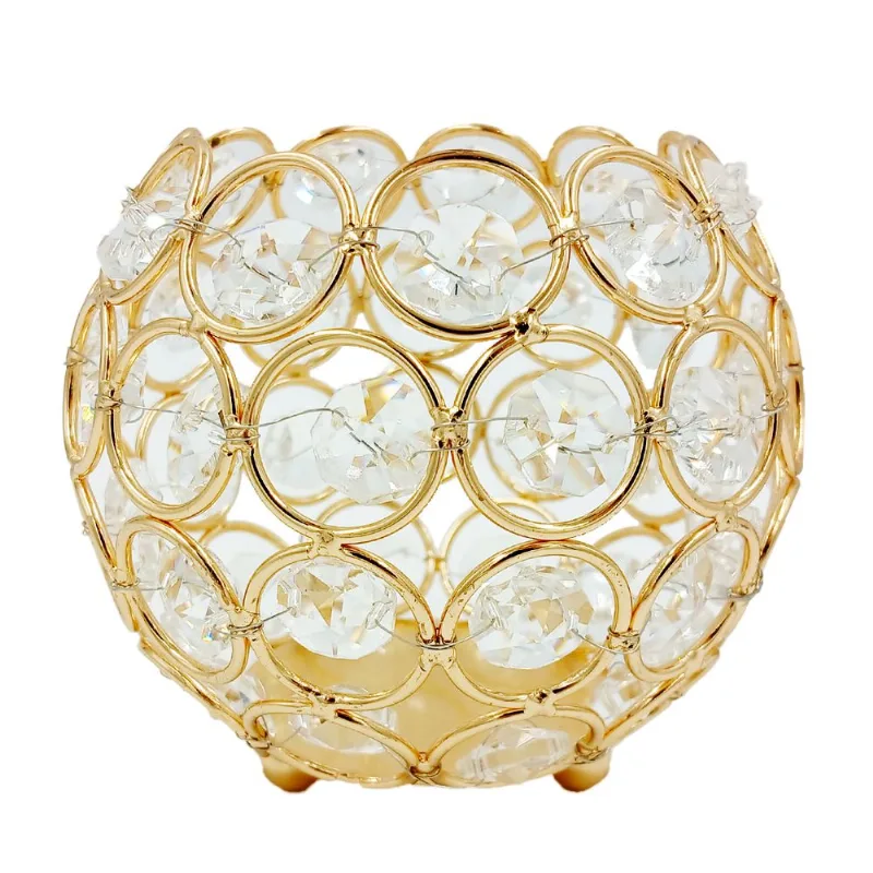 Organizador Redondo Decorativo 10x9cm em Metal Moment-Dourado
