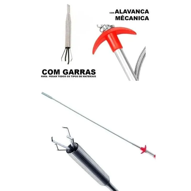 Chave Pega Tudo Garra Pinça Multiuso Desentupidor Aço Inox