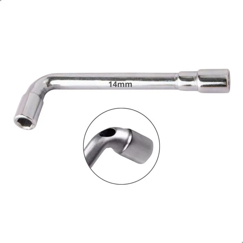 Chave Biela 14mm Perfurada Tipo L Aço Carbono Parafuso Longo