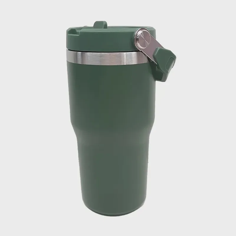 Garrafa Canudo com Alça Verde 600ml CB3190 - Moment