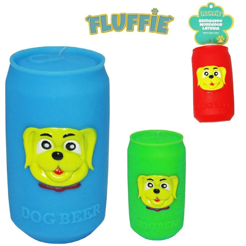 Brinquedo latinha de refrigerante de pvc com som fluffie