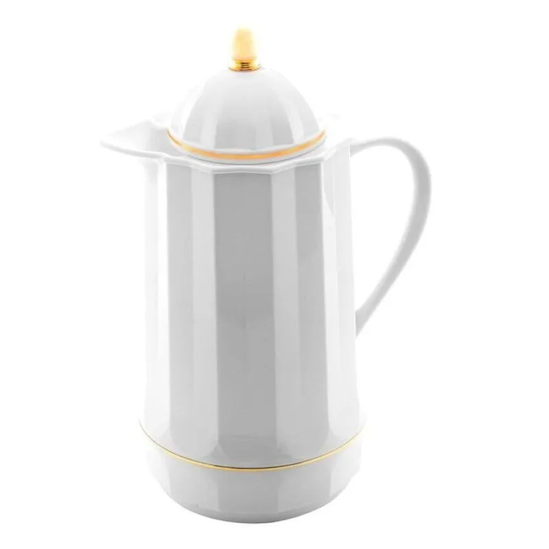Garrafa Térmica Vintage Clássica Café Chá 1 Litro Branca