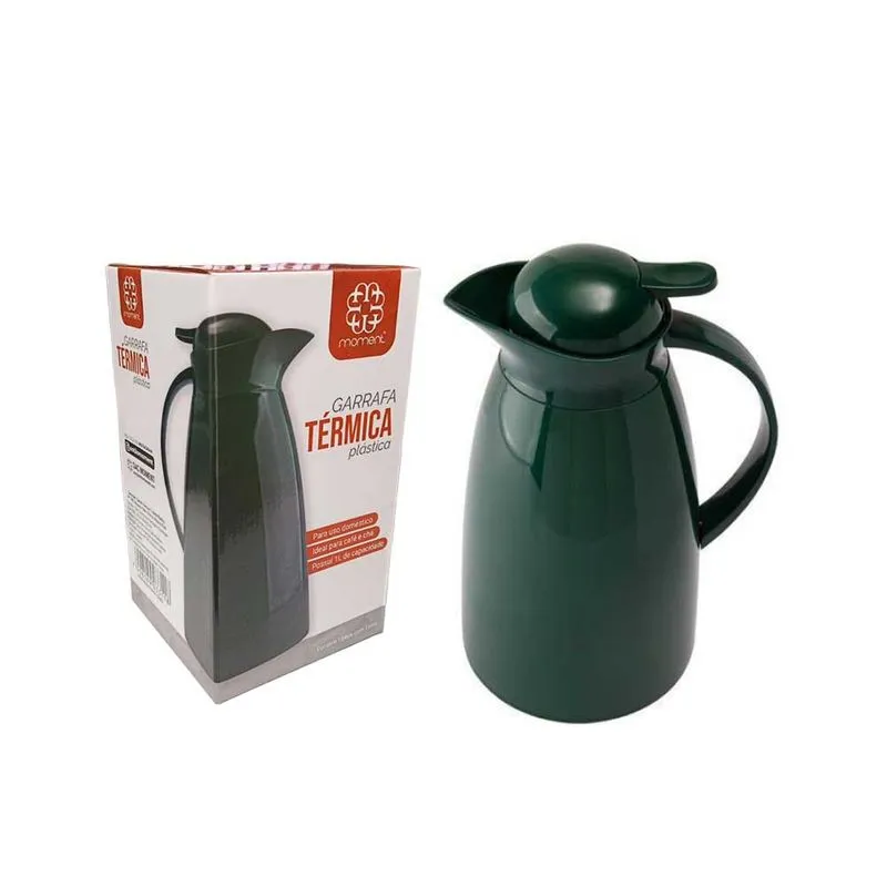 Garrafa Térmica 1L Verde Plástico Moment