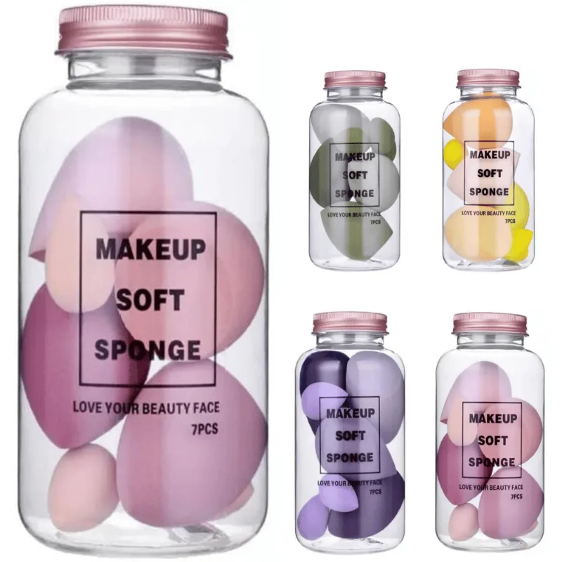 Pote com 7 Esponjas para Maquiagem - Cores Sortidas - Moment