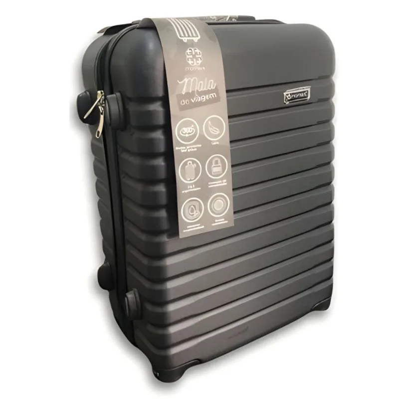 Mala de Viagem c/ Rodas - 10 Kg - Moment - PRETO