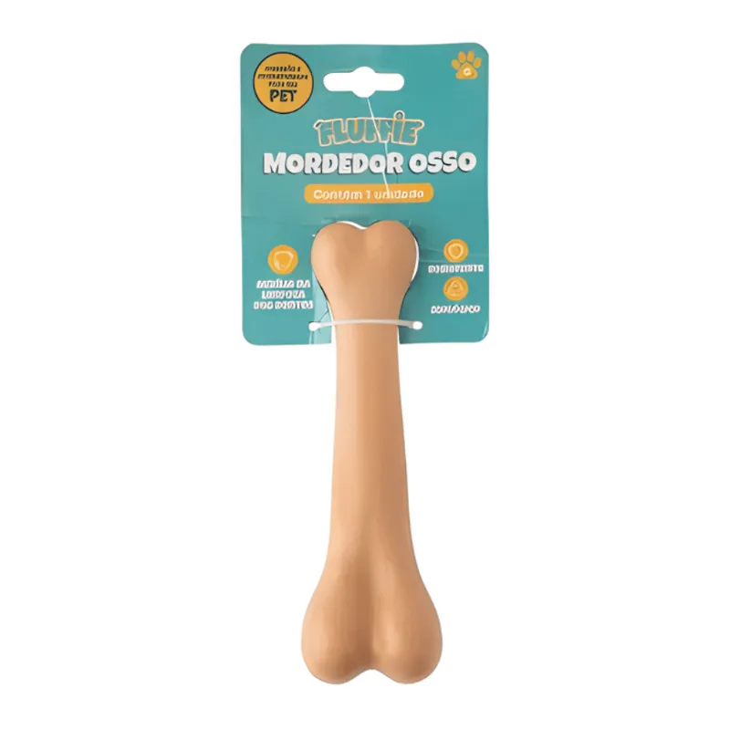Mordedor Pet Osso Plástico - Fluffie