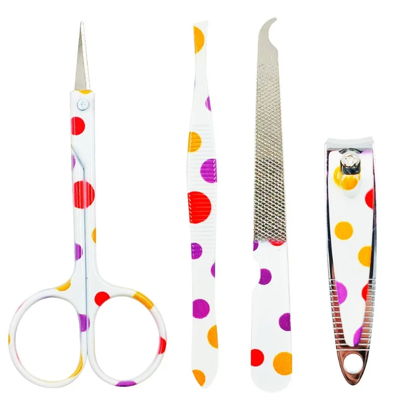 Kit Manicure 4 Peças em Aço Inox Moment-Rosa