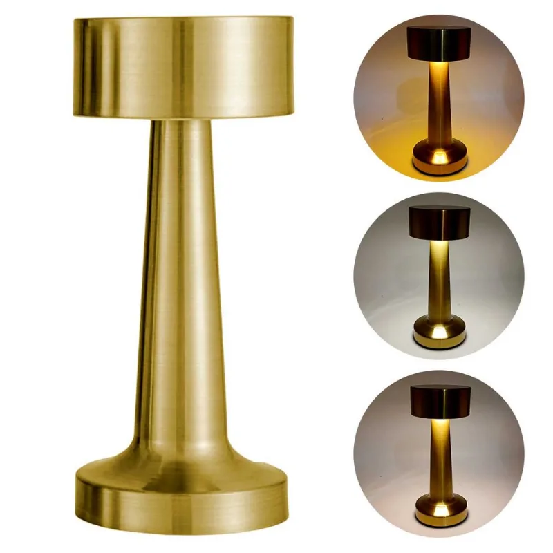 Luminária de Mesa Decorativa LED 21cm em Metal Moment-Dourado