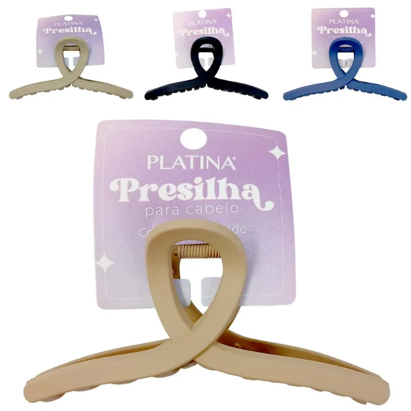 Prendedor de Cabelo 13cm em Plástico Moment