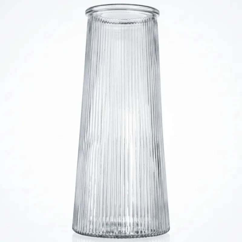 Vaso De Flores De Vidro 750ml 20x8,5 Cm Moment Moment Clink