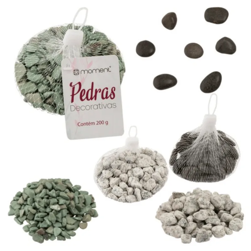 Pedras Decorativas 200g - Coras Sortidas - Moment