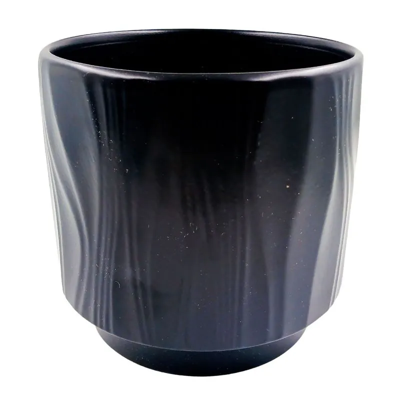 Vaso Decorativo 12,5x13cm em Cerâmica Moment-Preto