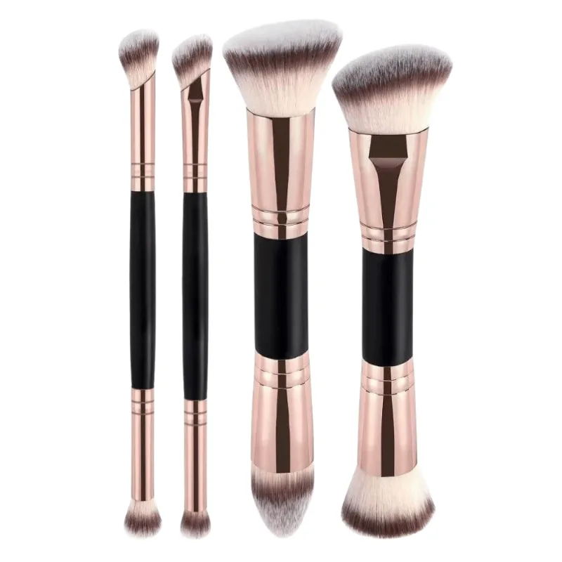 Kit de Pinceis de Maquiagem c/ 4 Peças - Platina
