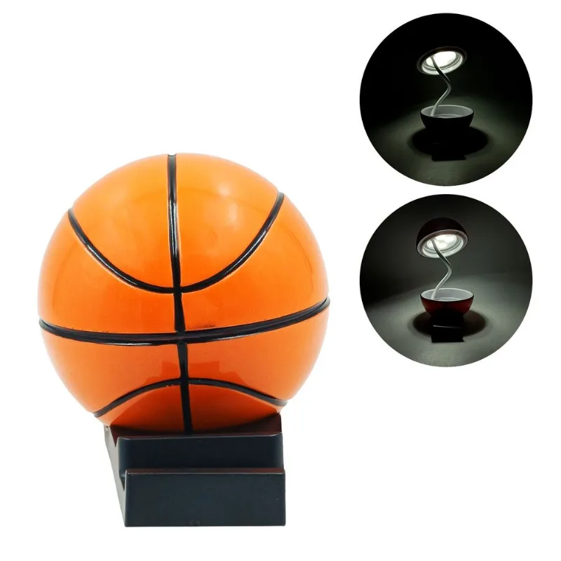 Luminária De Mesa Bola De Futebol 13x9,5cm em Plástico Moment-Branco
