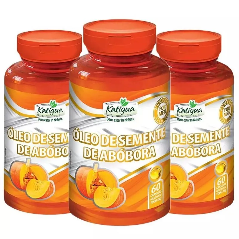 Óleo De Semente De Abóbora - 3x 60 Cápsulas - Katigua