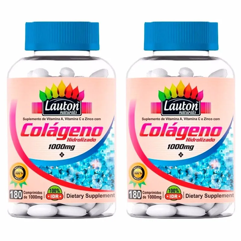 Colágeno Hidrolisado 1000mg - 2x 180 Comprimidos - Lauton