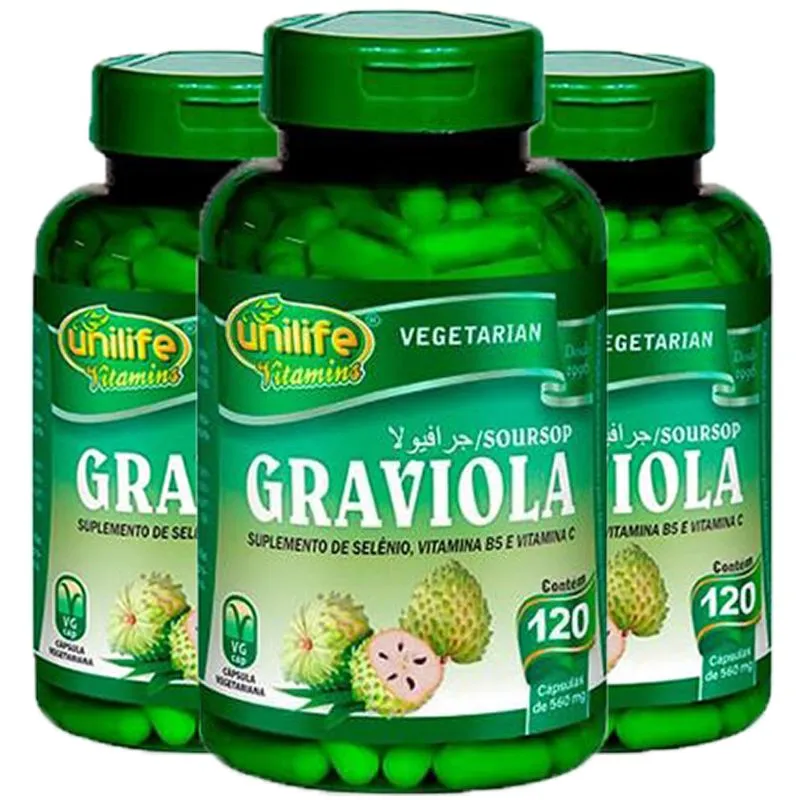 Graviola 3x120 Cápsulas Unilife