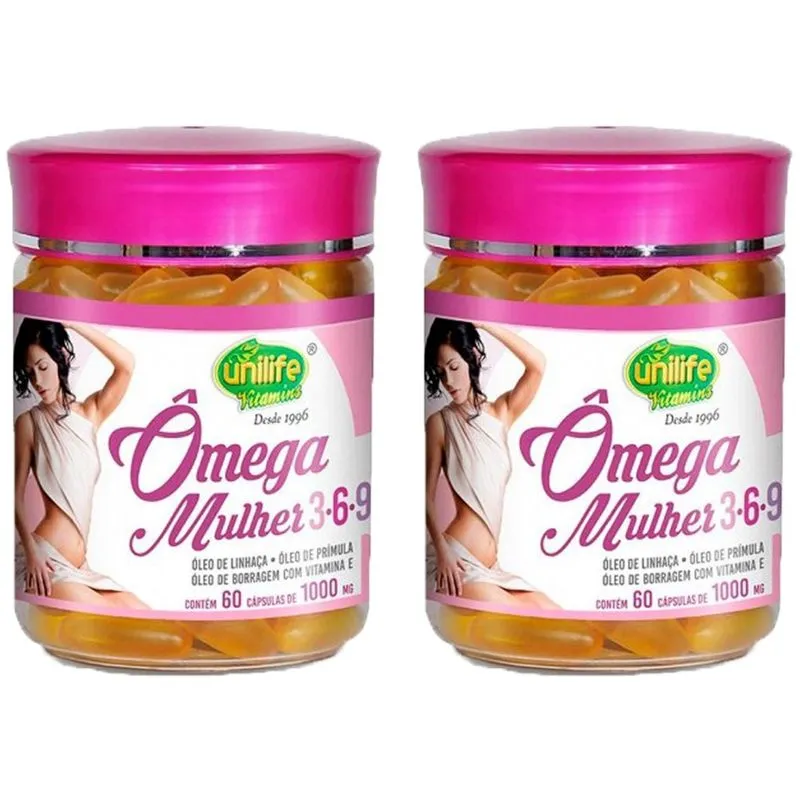 Ômega 3/6/9 Mulher 2X 60 Cápsulas Unilife