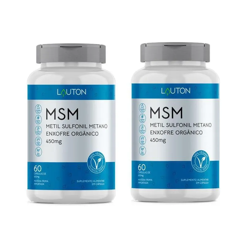 Msm Enxofre Orgânico - 2X De 60 Cápsulas - Lauton