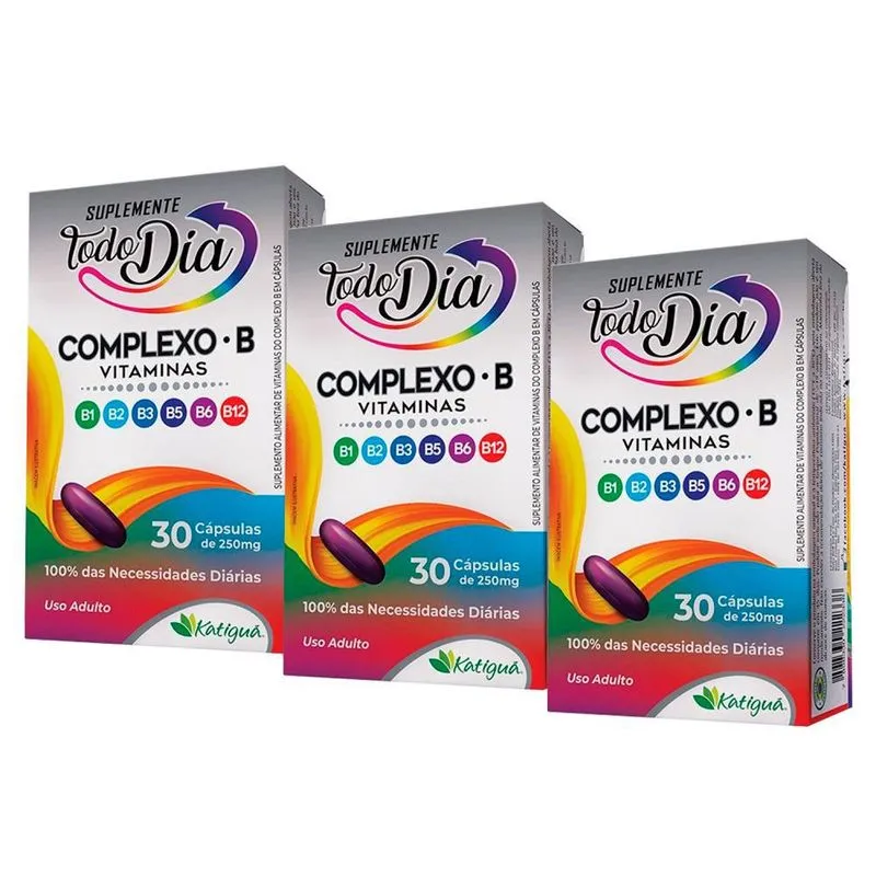 Vitaminas Do Complexo B - 3x De 30 Cápsulas - Katiguá