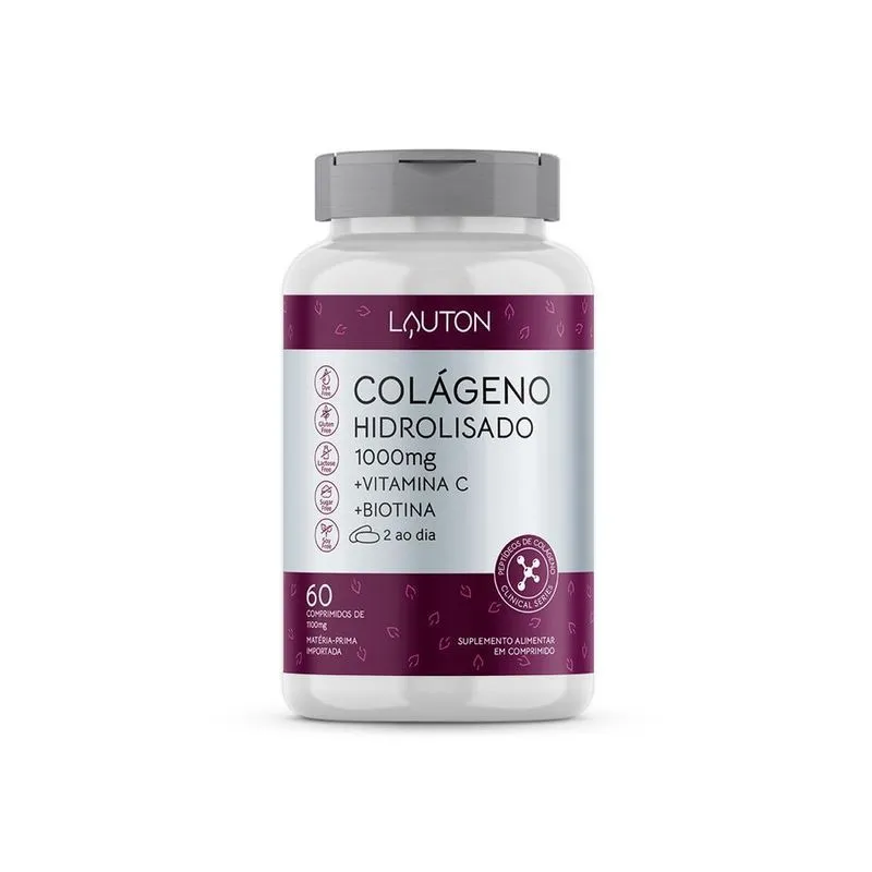 Colágeno Com Vit C E Biotina - 60 Comprimidos - Lauton