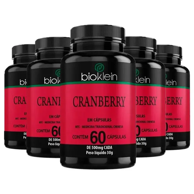 Kit 5 Cranberry - 60 Cápsulas - Bioklein