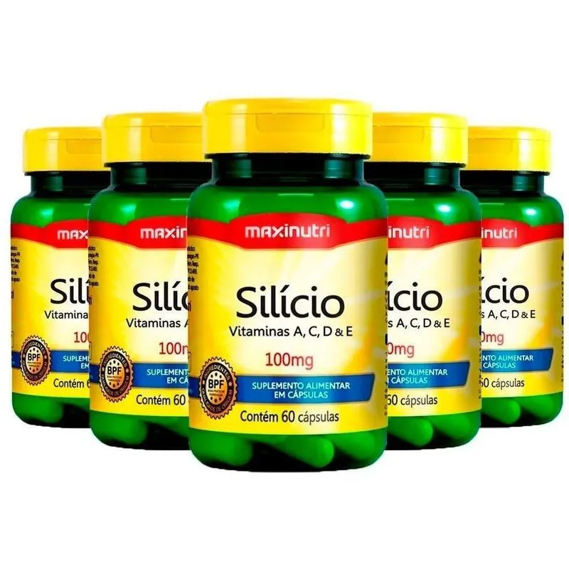 Kit Silício Orgânico Maxinutri Ácido Ortosilícico 300 Cáps