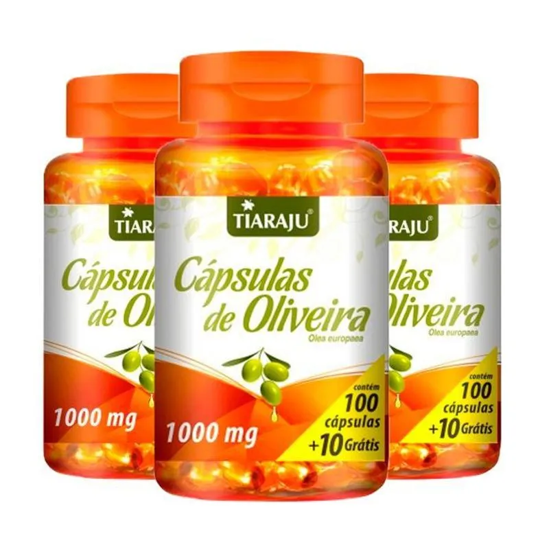 Kit 3 Cápsulas De Oliveira - 100 Capsulas - Tiaraju
