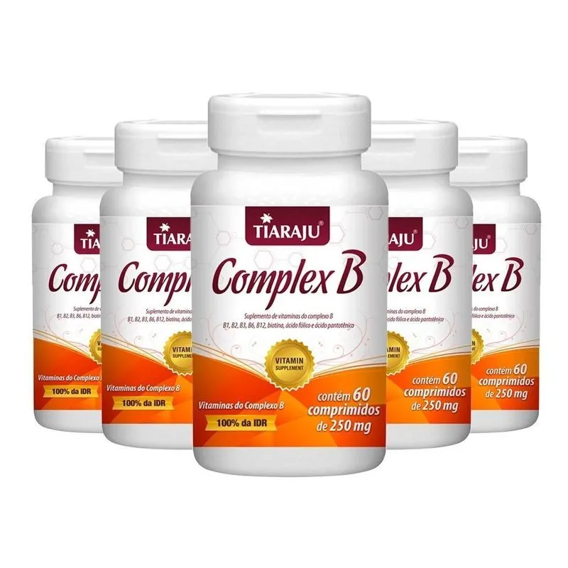 Vitaminas Do Complexo B - 5 Und De 60 Comprimidos - Tiaraju