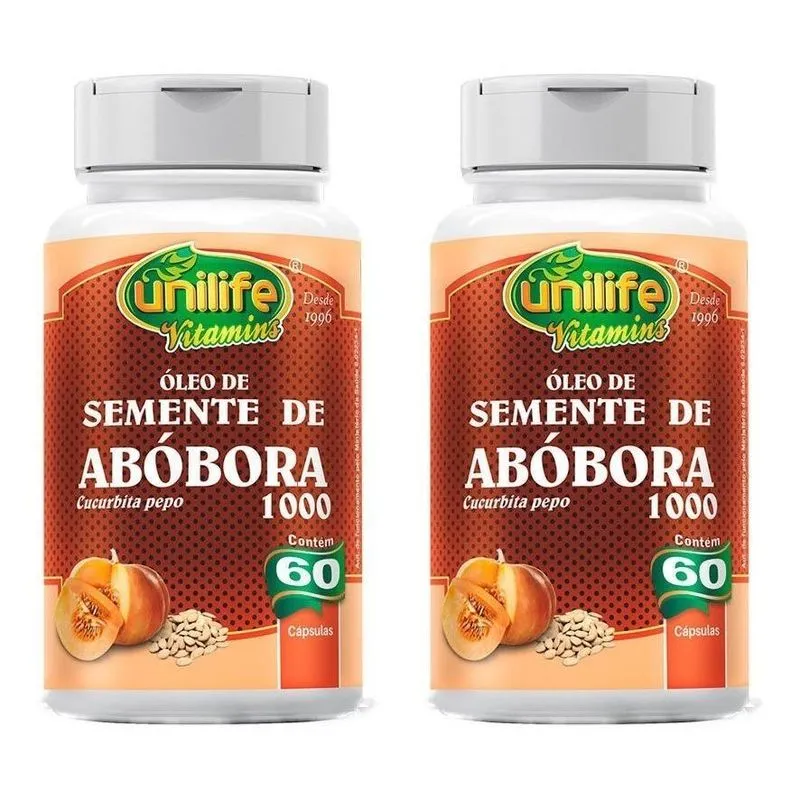 Kit 2 Óleo De Semente De Abóbora - 60 Cápsulas - Unilife