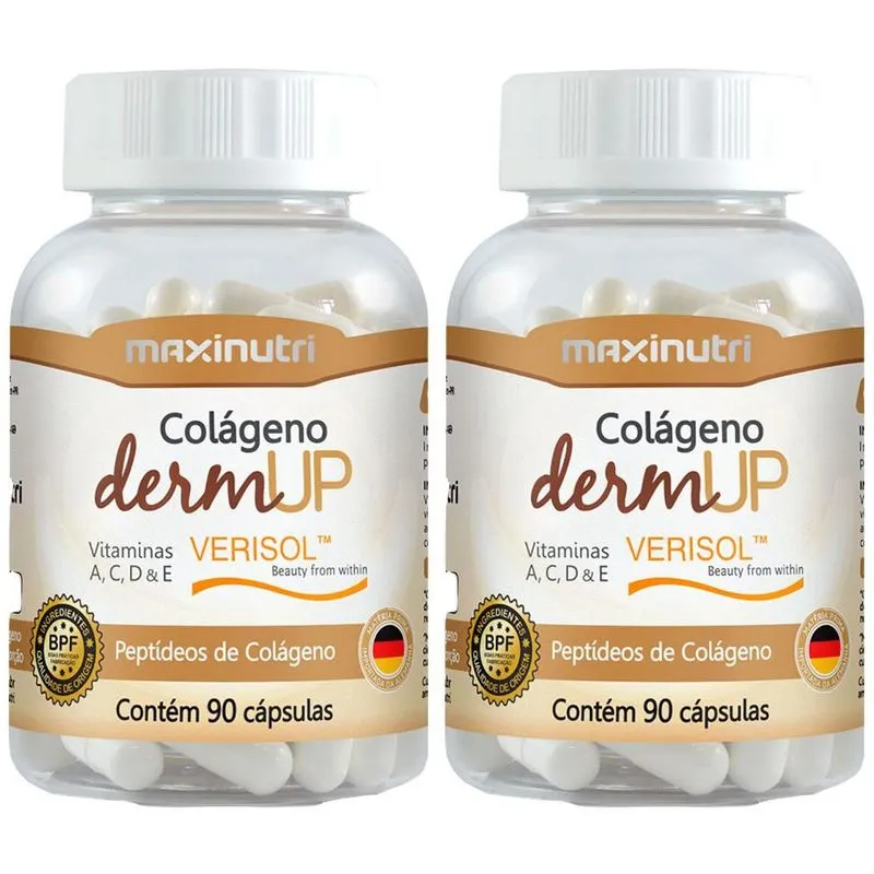 Kit 2 Colageno Hidrolisado Dermup Verisol 90cps Maxinutri