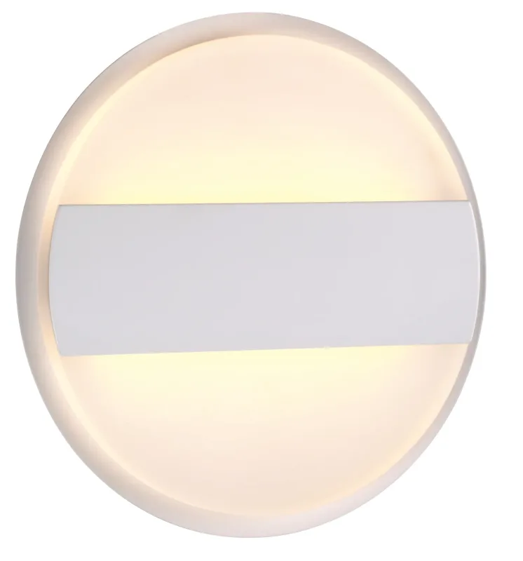 Arandela REDONDA LED Ø15xA4CM 12W 3000K 730LM BIVOLT METAL+ACRILICO CX:08x26x26CM 1,2KG Sindora DCB01121