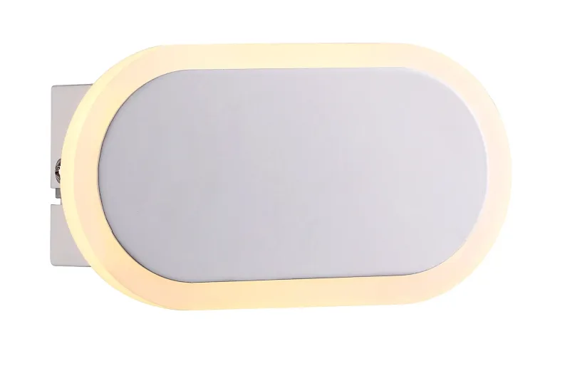 Arandela REDONDA LED Ø18x9,6xA5CM 7W 3000K 570LM BIVOLT METAL+ACRILICO CX:06x10x19CM 0,6KG Sindora DCB01125